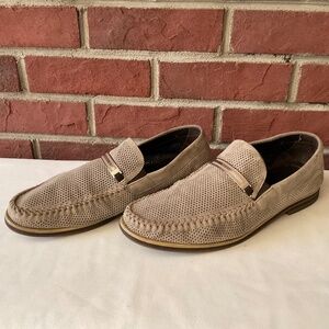 Baldinini  Beige Suede Leather Mens Shoes Made in Italy